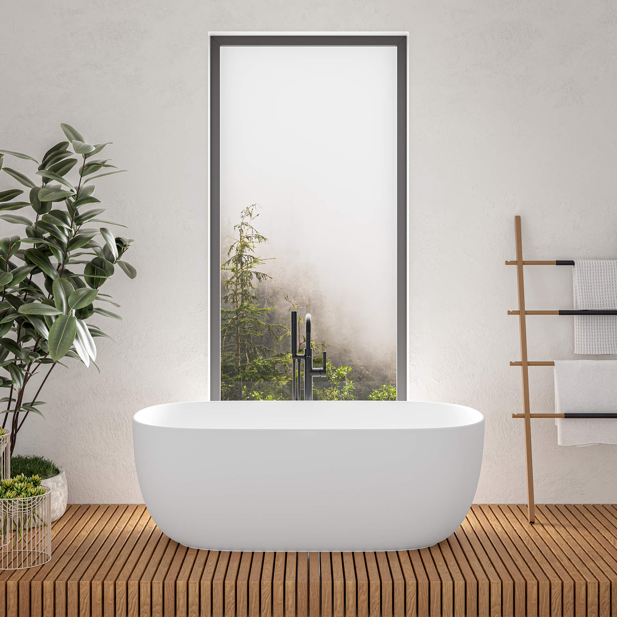 white matte bathtub