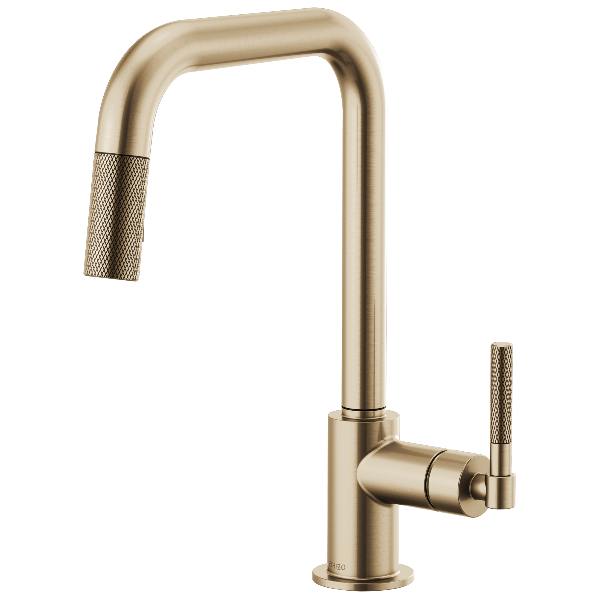 luxe gold pull-down faucet