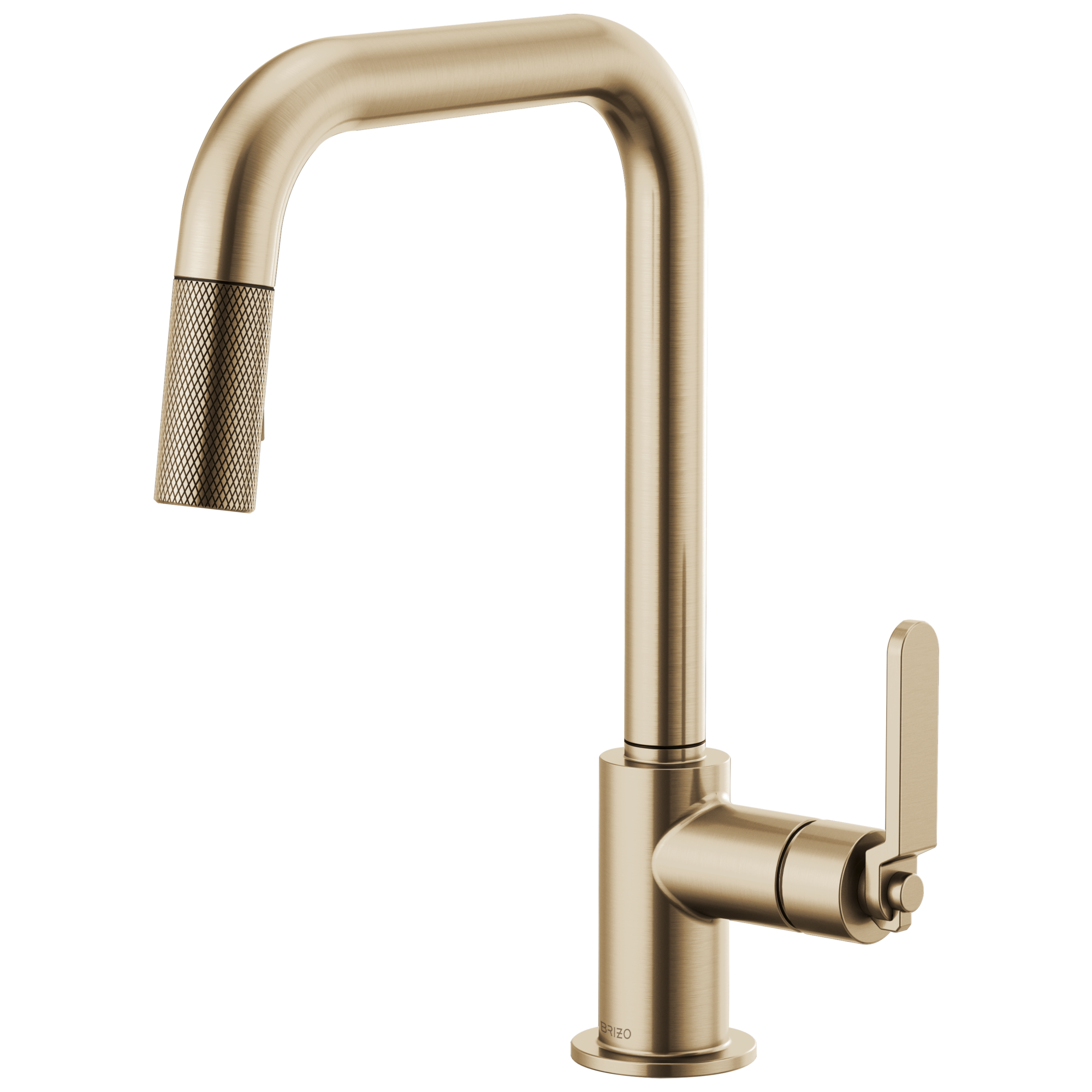 Brizo Litze Pull-Down Faucet with Square Spout and Industrial Handle