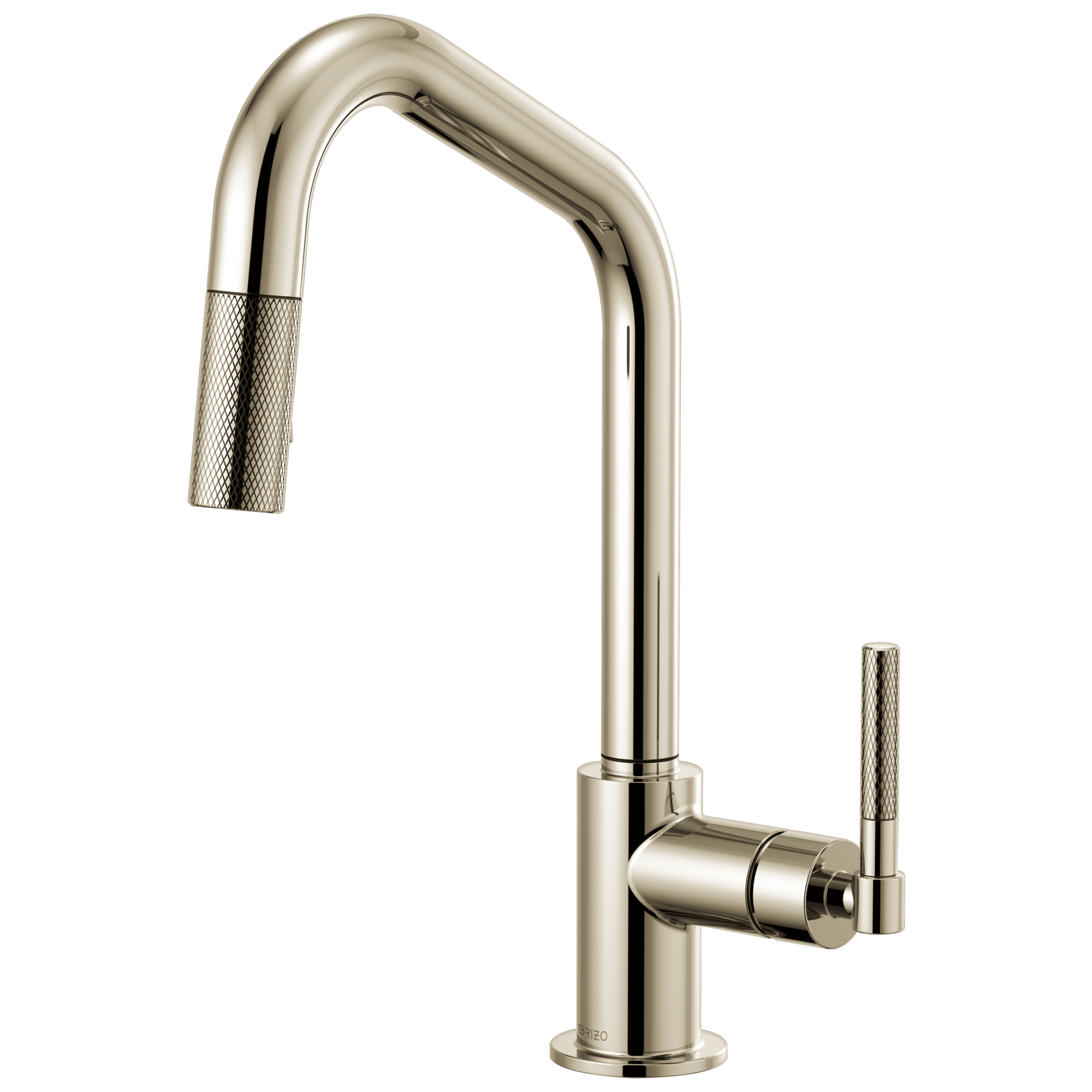 polished nickel pull-down faucet