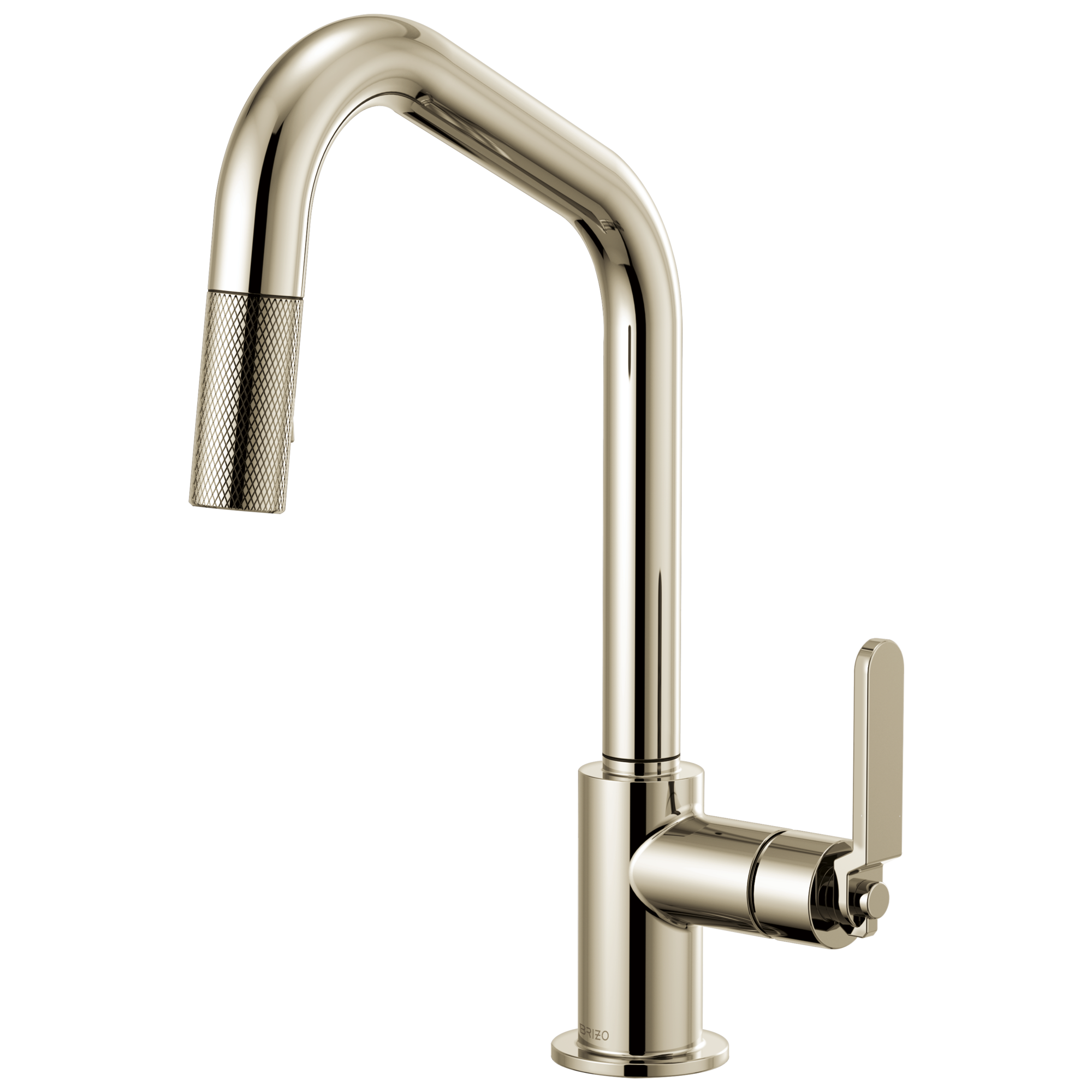 Brizo Litze Pull-Down Faucet with Angled Spout and Industrial Handle