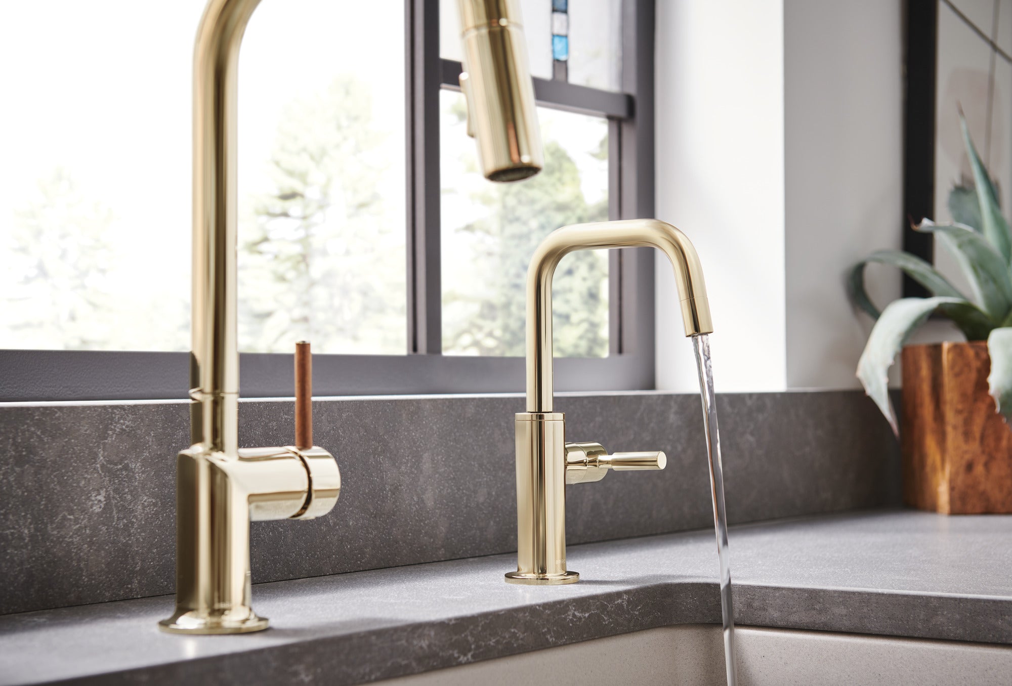 polished nickel beverage faucet