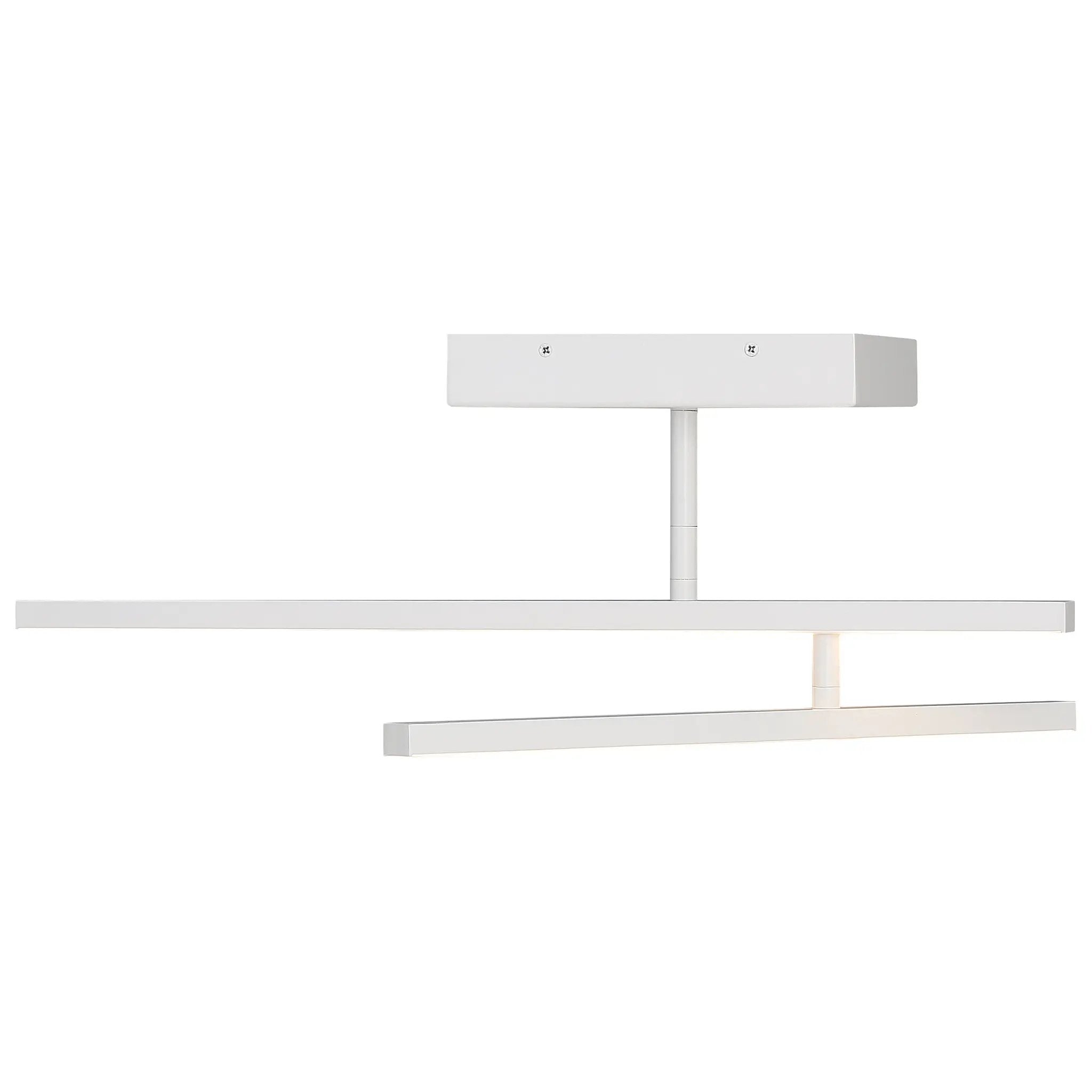 matte white adjustable led semi-flush