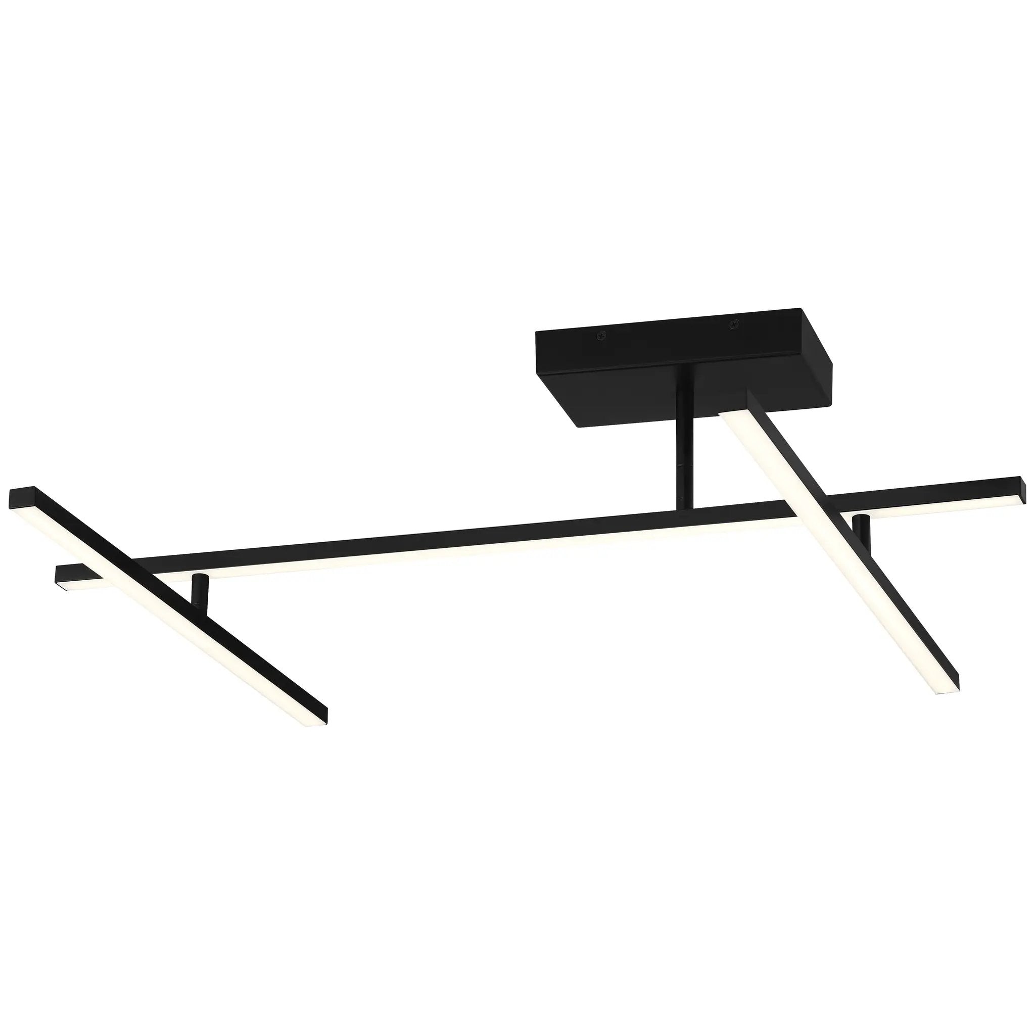 matte black adjustable led semi-flush