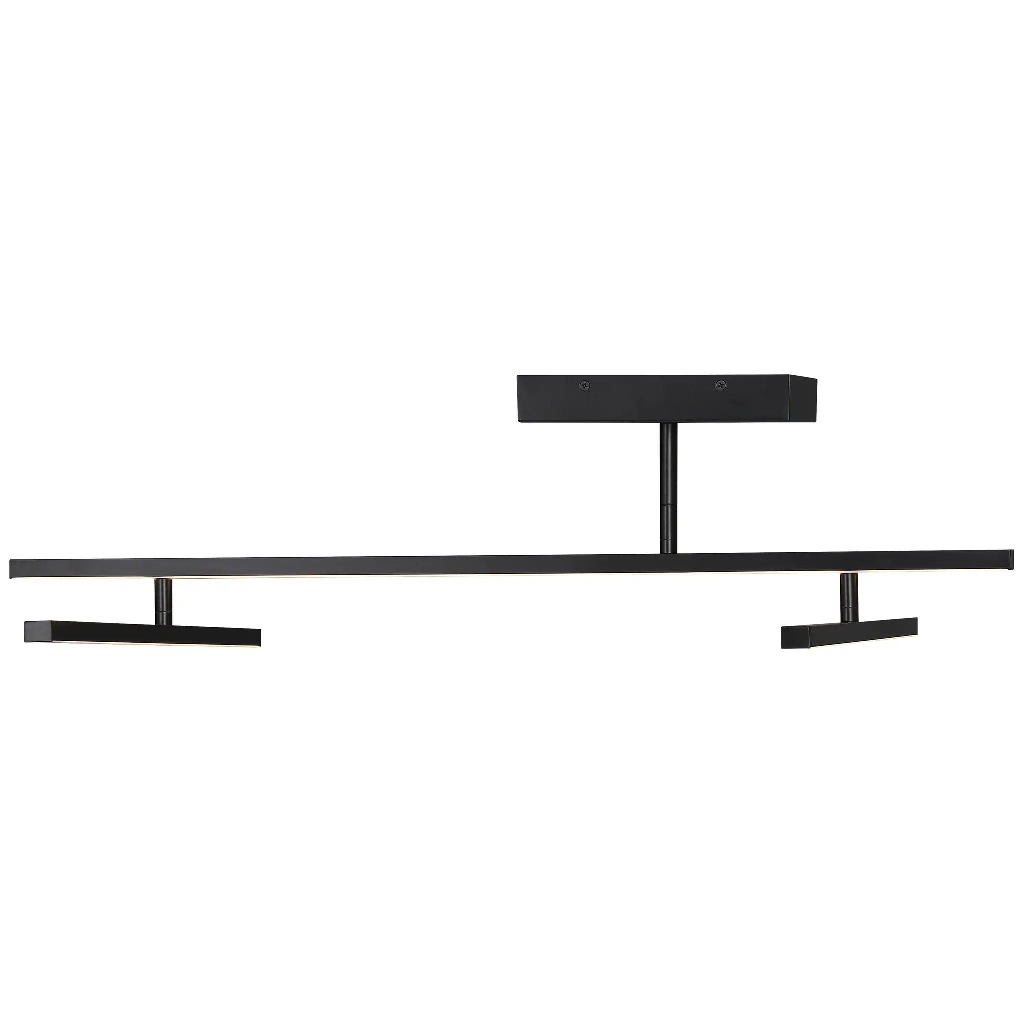 matte black adjustable led semi-flush