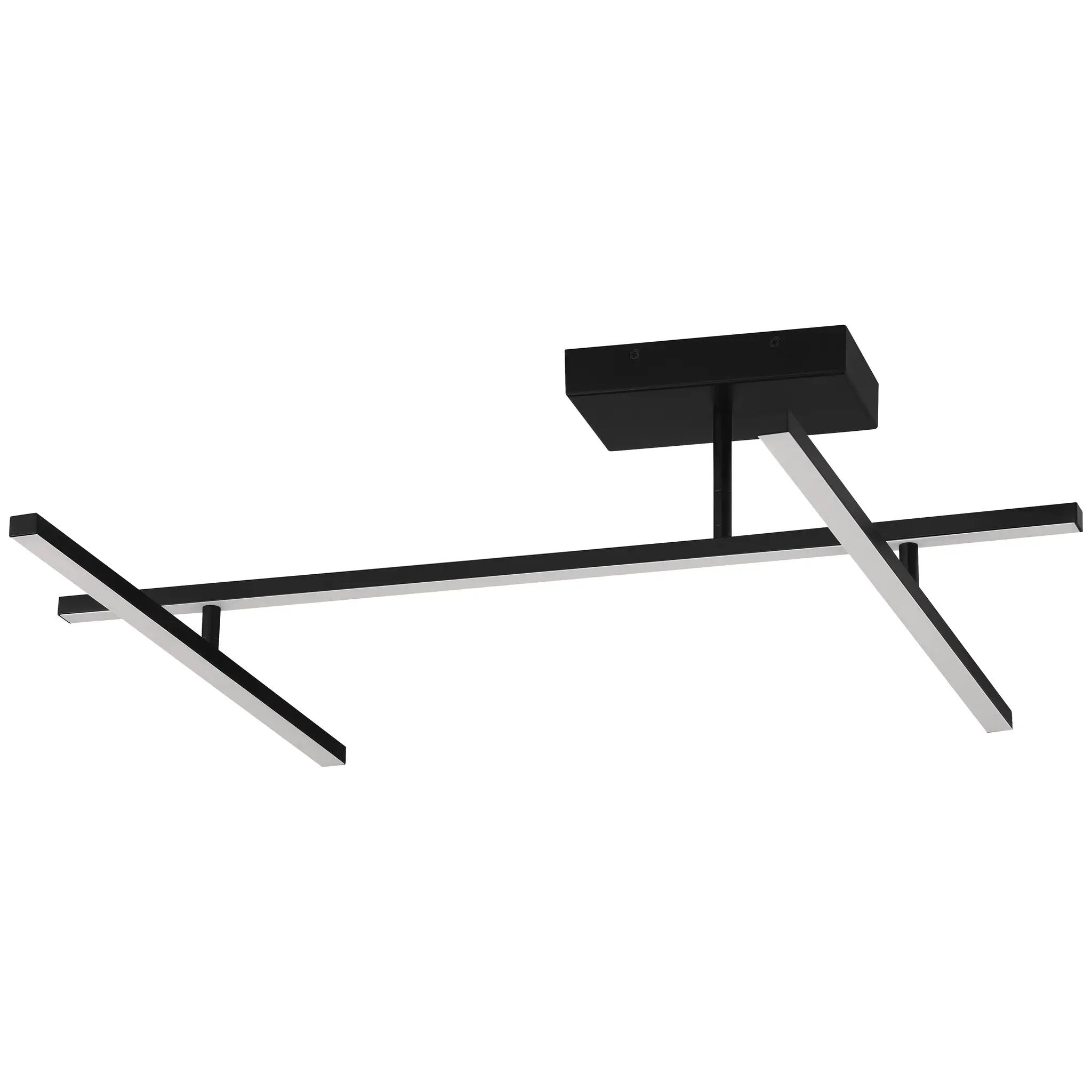 matte black adjustable led semi-flush