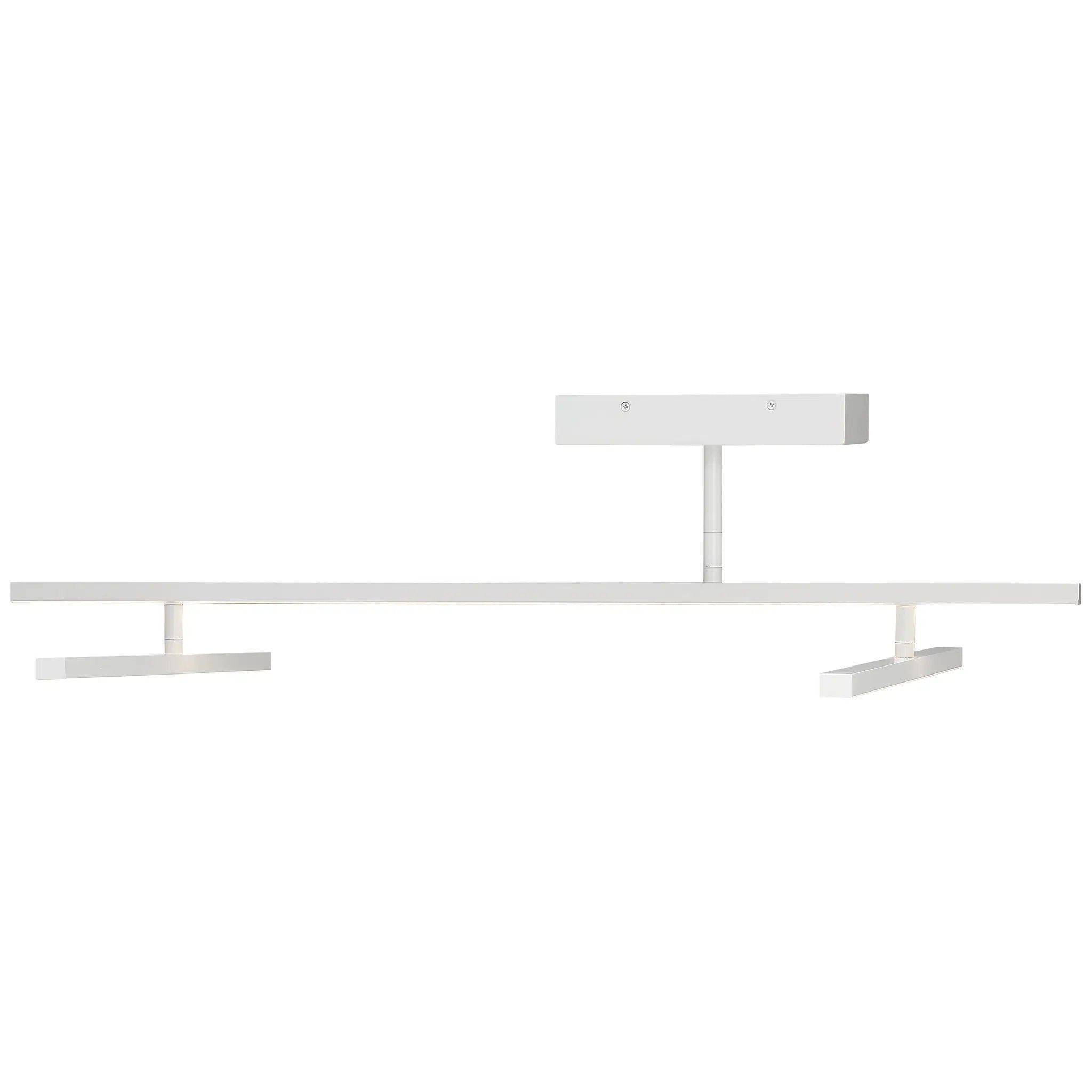 matte white adjustable led semi-flush