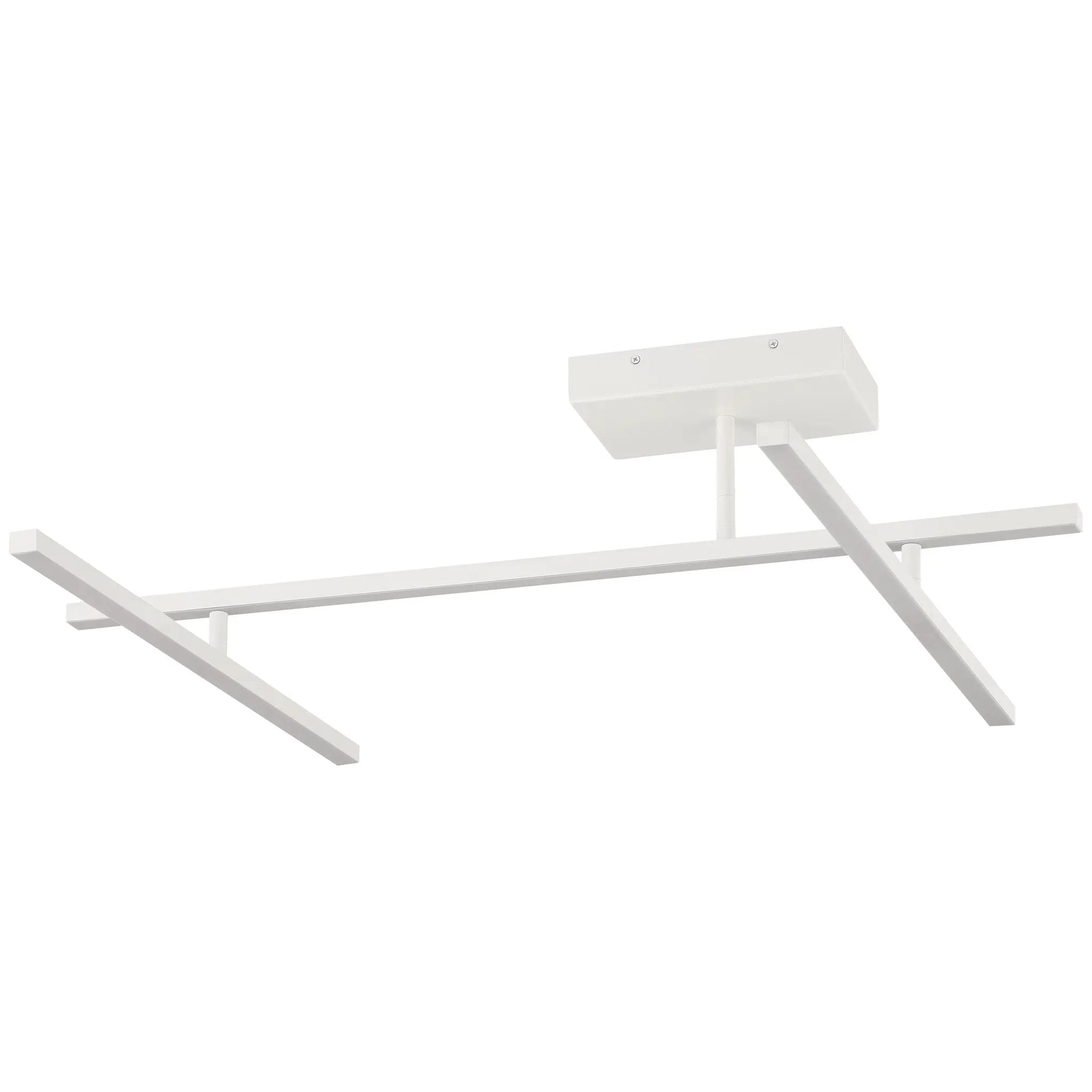 matte white adjustable led semi-flush