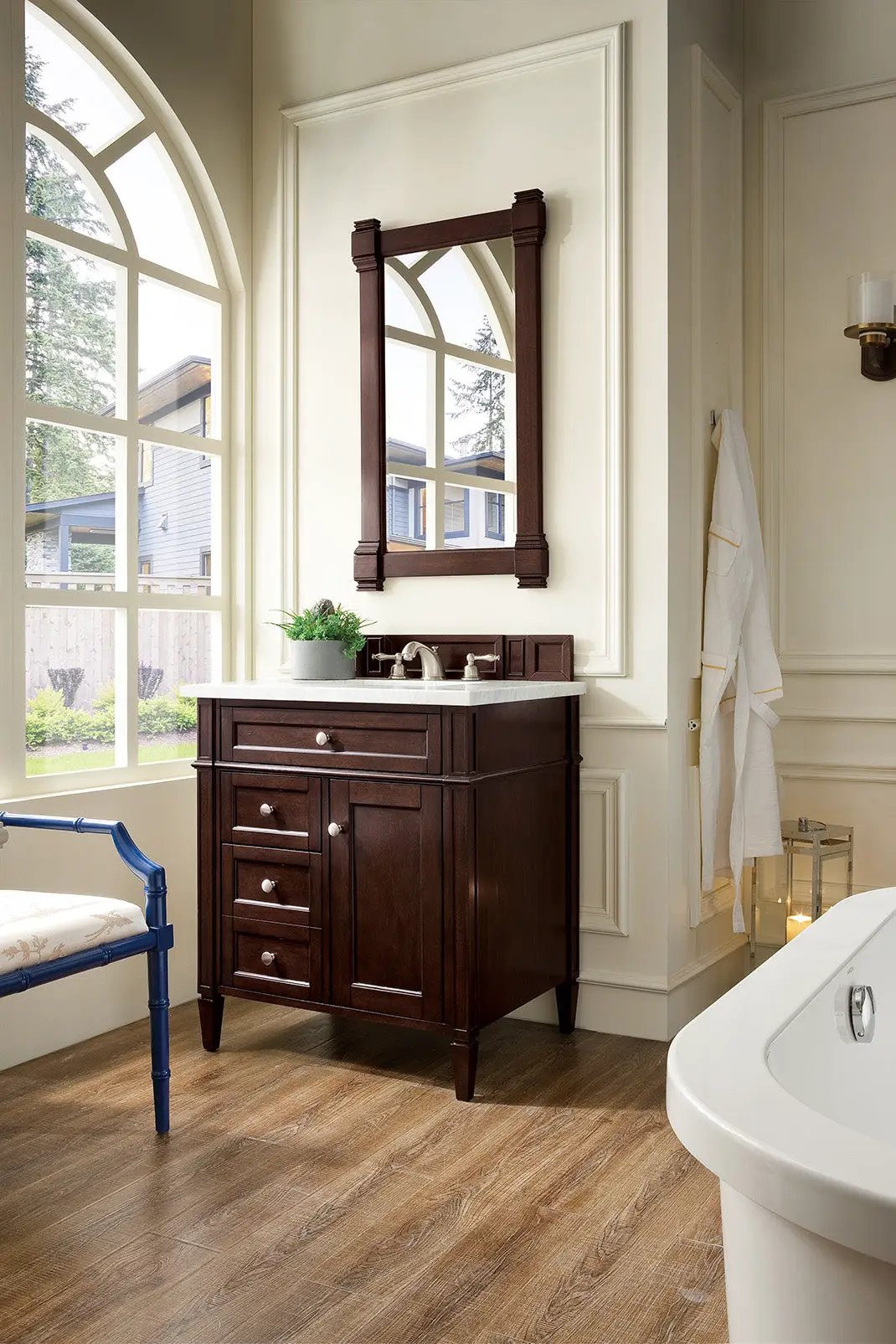 burnished mahogany vanity