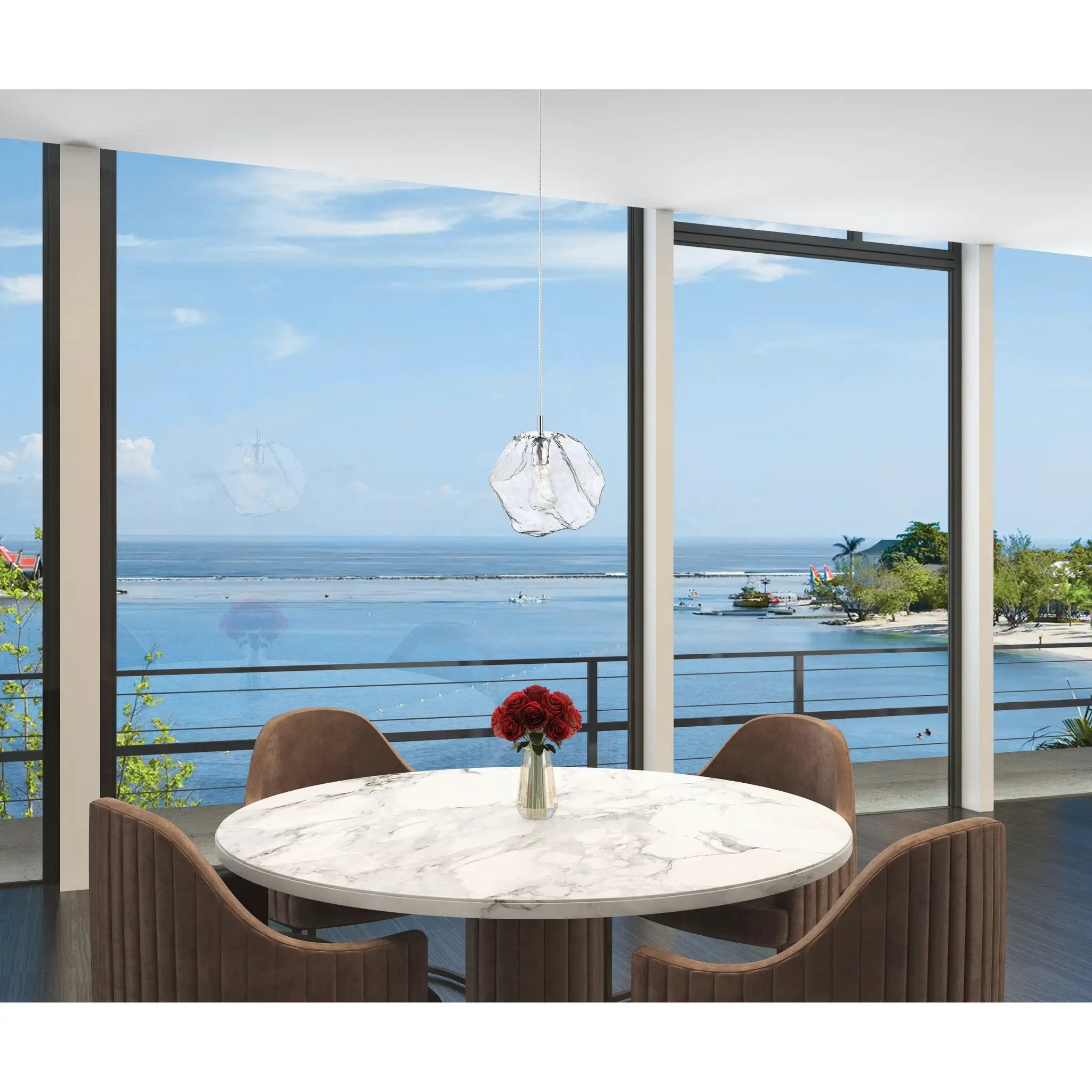 chrome led pendant