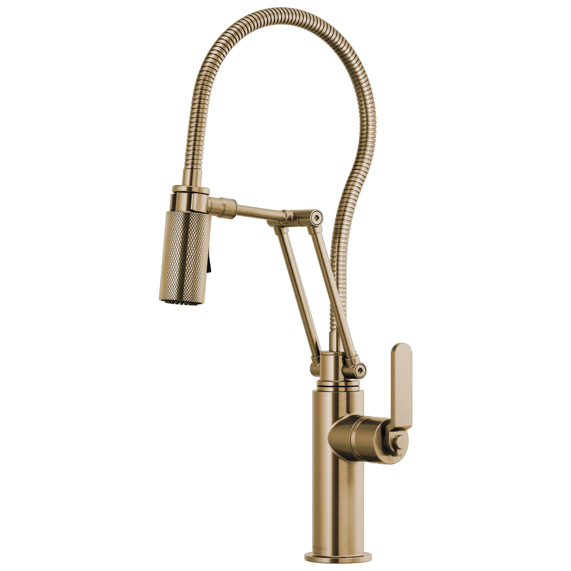 luxe gold articulating faucet