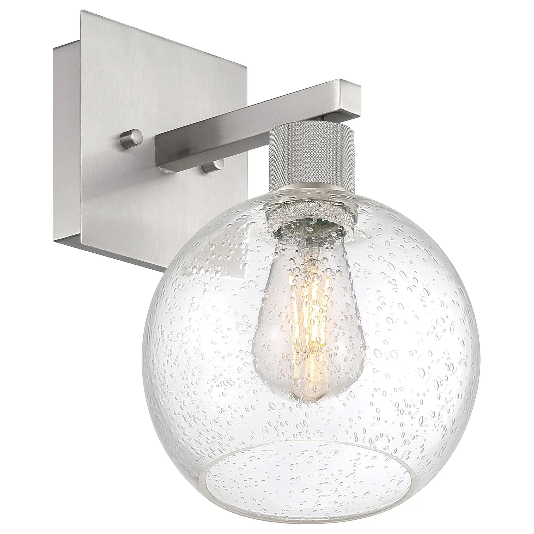 brushed steel led wall sconce