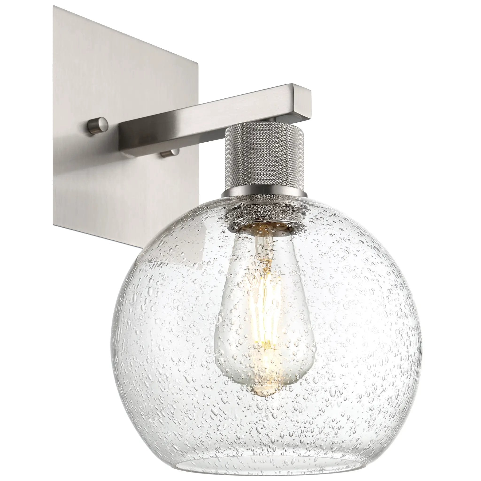 brushed steel led wall sconce