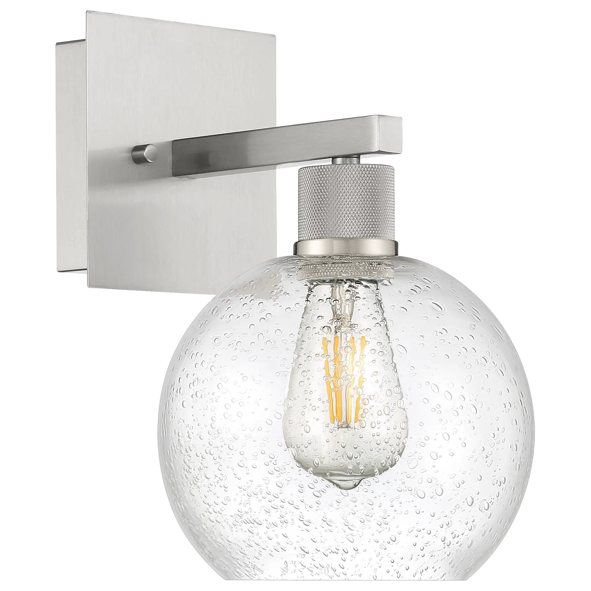 brushed steel led wall sconce