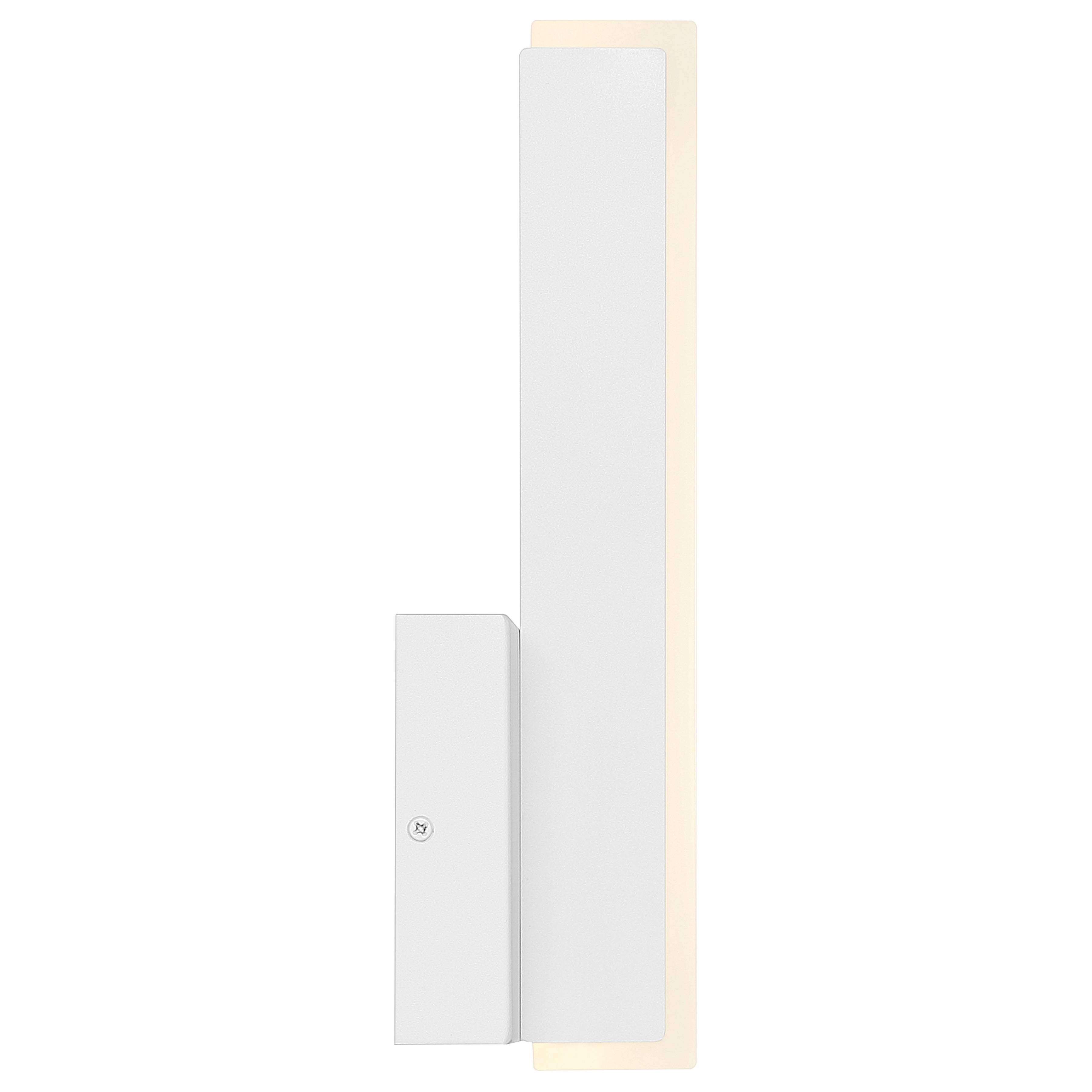 matte white dual voltage led wall sconce