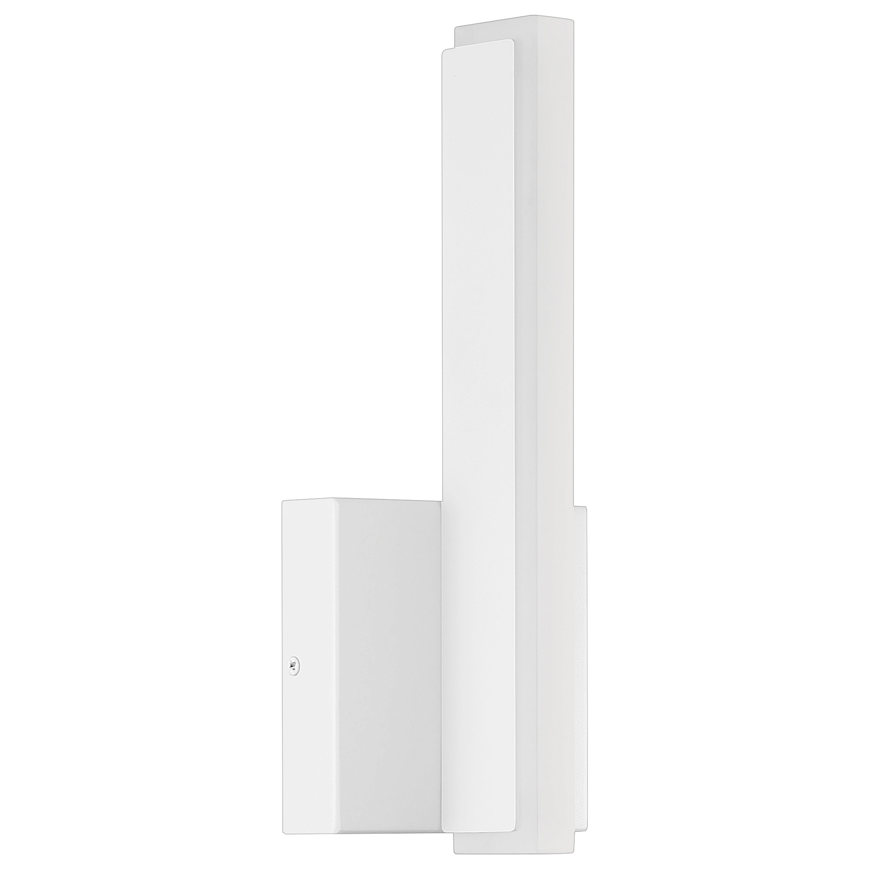 matte white dual voltage led wall sconce