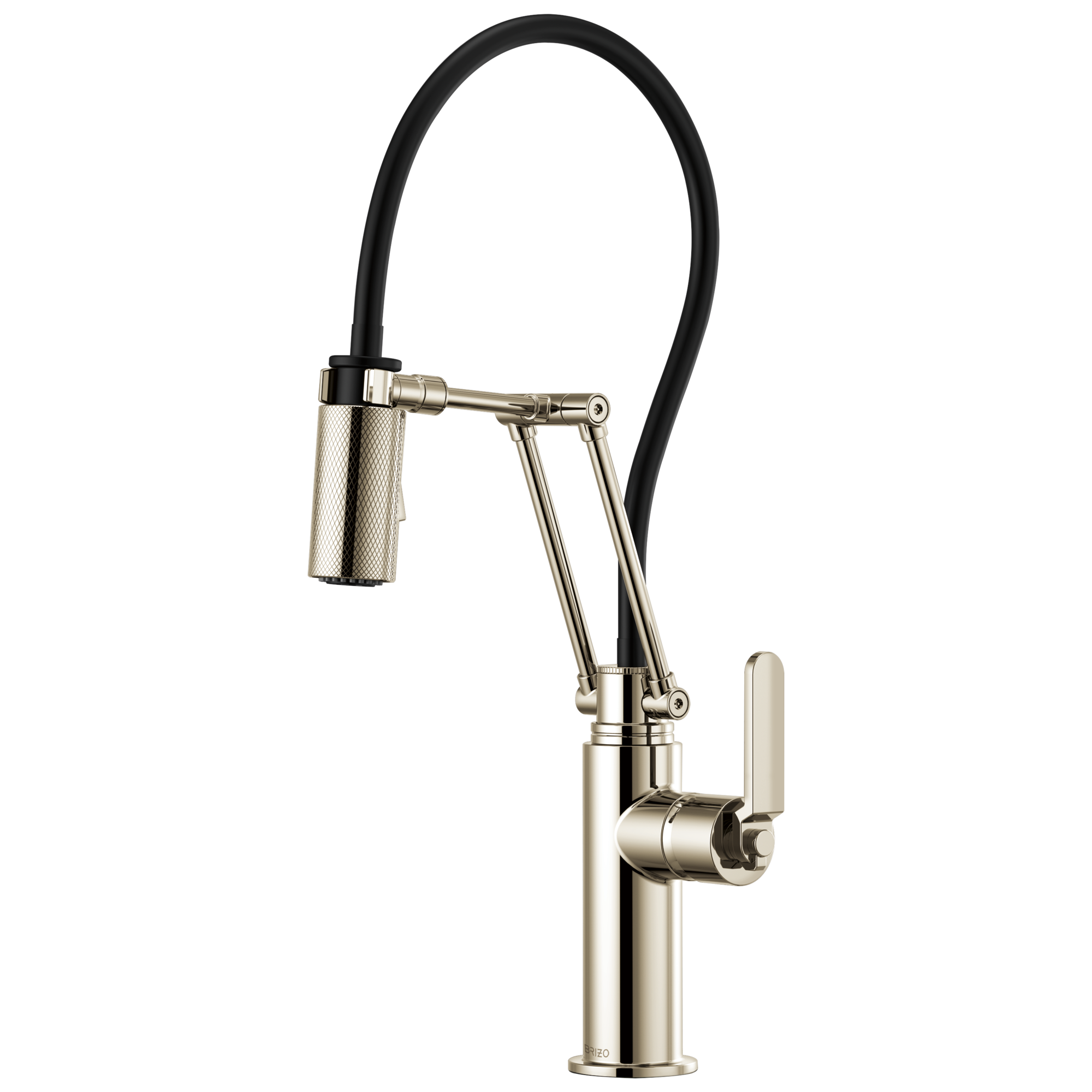 polished nickel articulating faucet