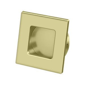 Deltana 2-3/4" x 2-3/4" Square Solid Brass Flush Pull