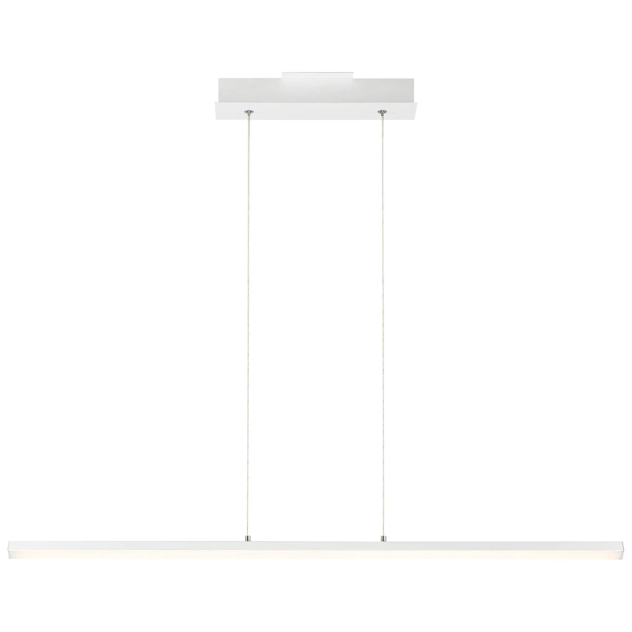 matte white led linear pendant