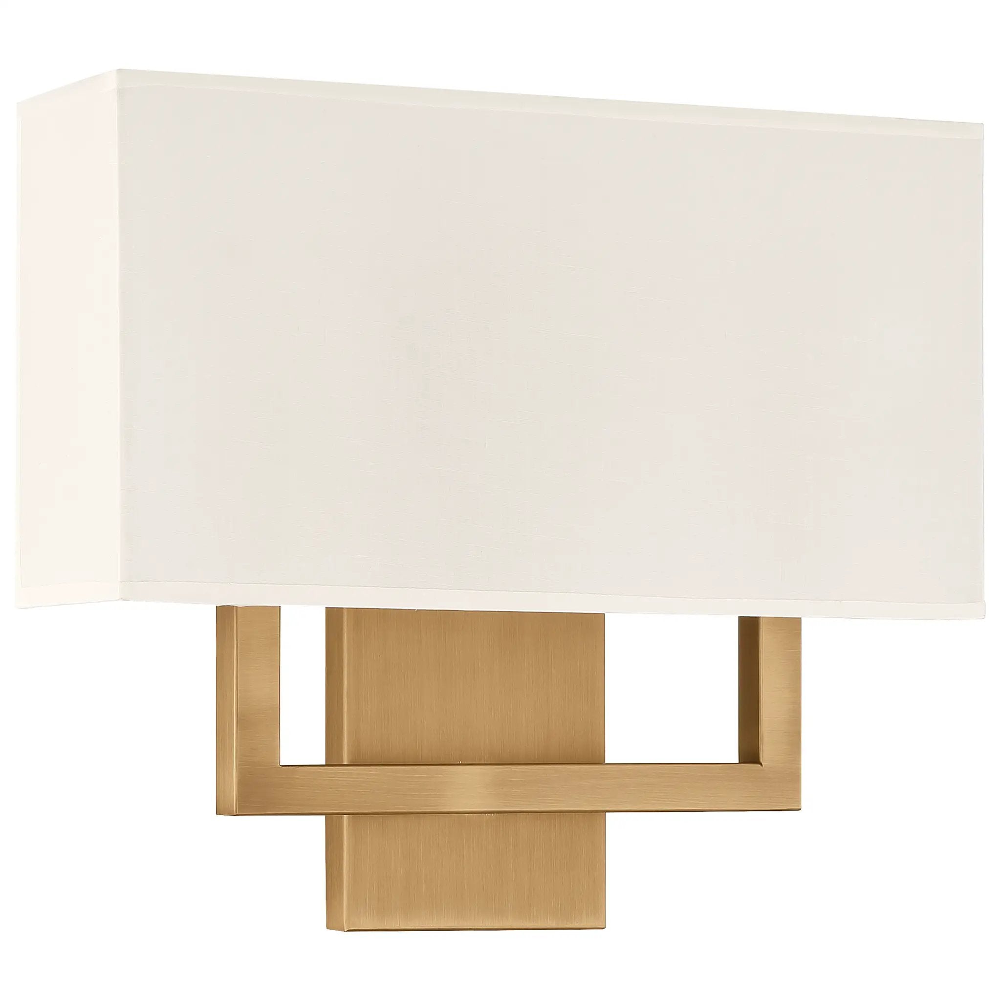 antique brushed brass 2 light led wall sconce