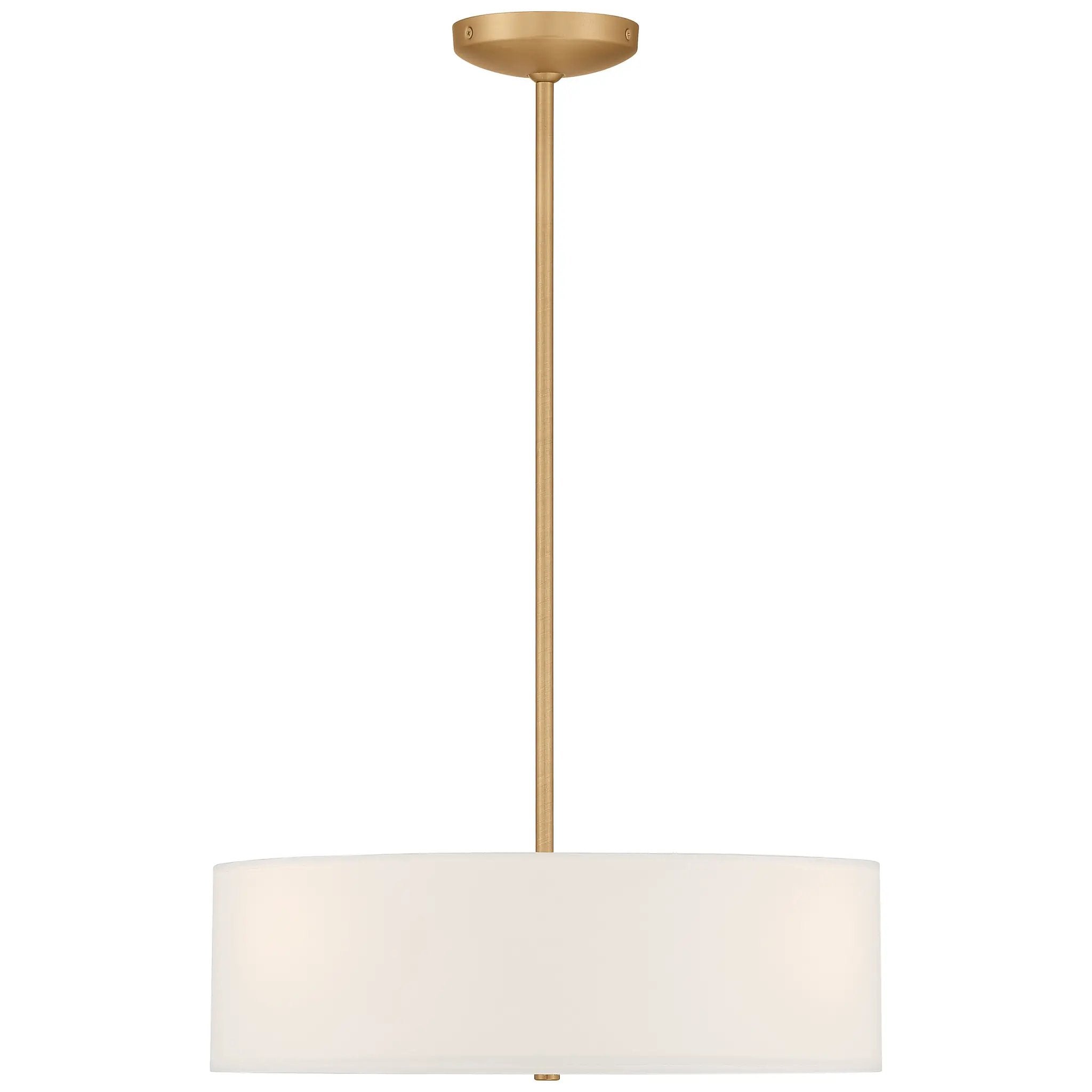 antique brushed brass led pendant