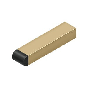 Deltana 4" Solid Brass Contemporary Half-Cylinder Tip Baseboard Bumper