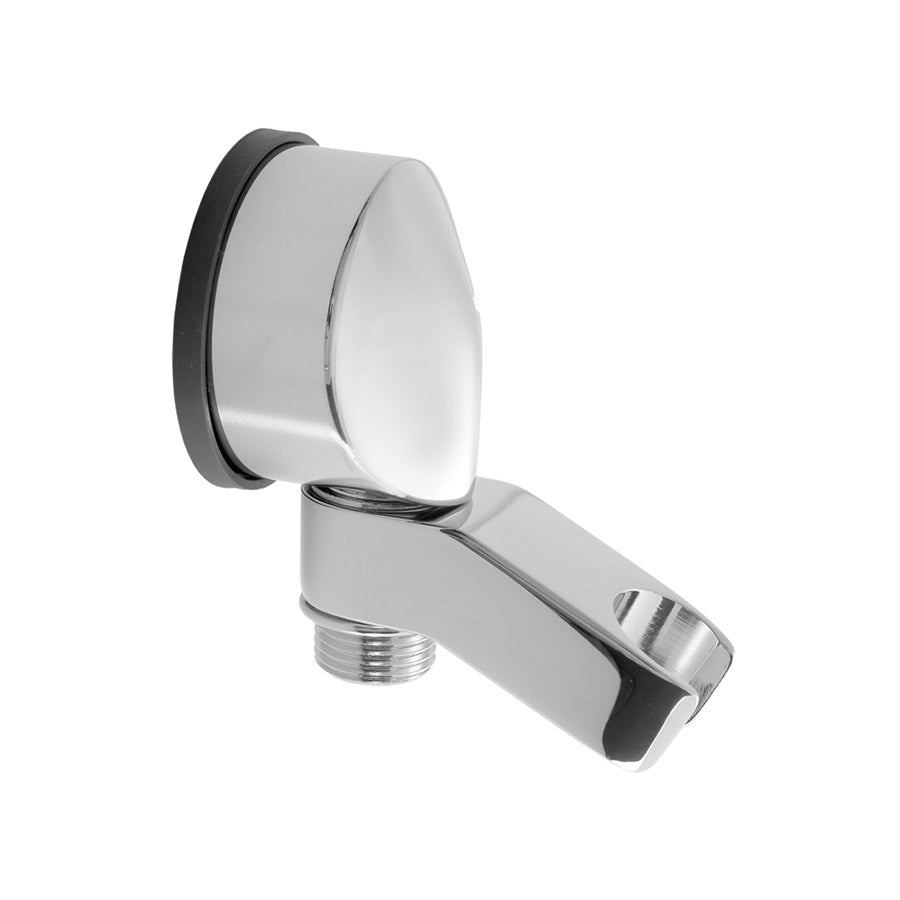 polished chrome wall elbow