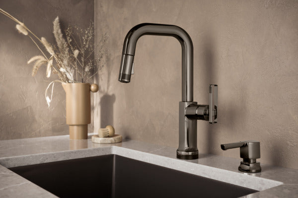 Brizo Kintsu SmartTouch Pull-Down Prep Faucet with Square Spout - Less Handle
