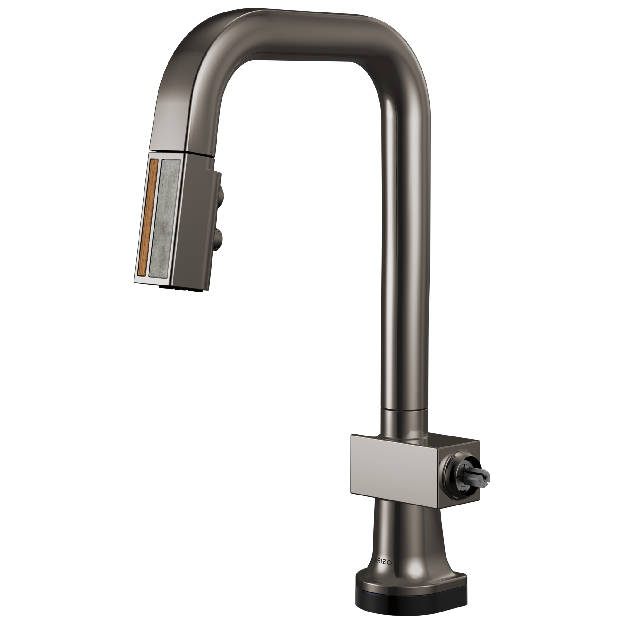 Brizo Frank Lloyd Wright SmartTouch Pull-Down Prep Faucet with Square Spout and Wood/Concrete Wand - Less Handle