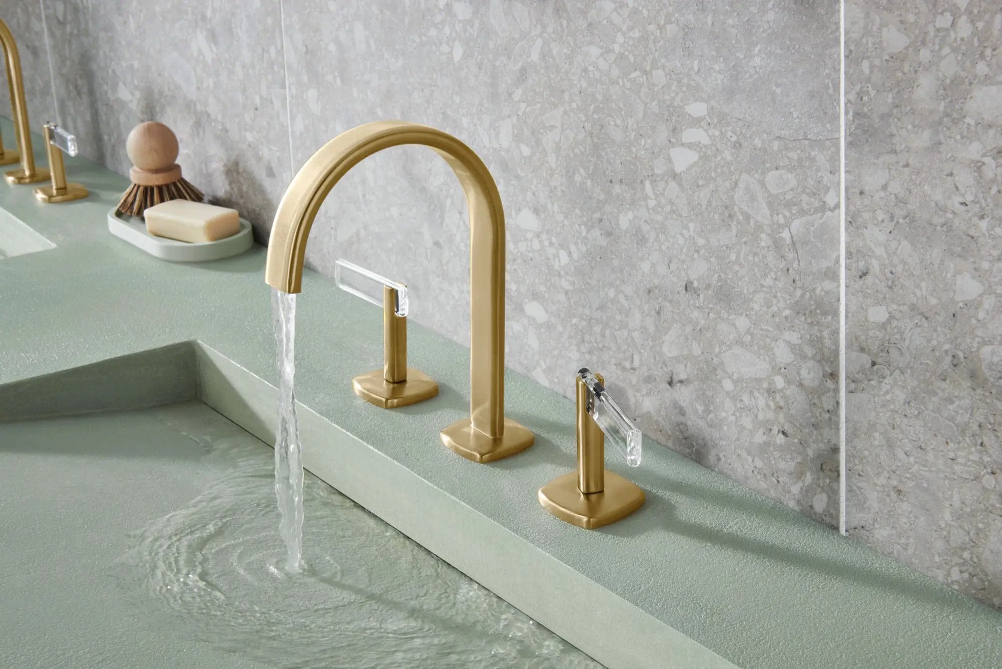 Brizo 65367LF Allaria Widespread Lavatory Faucet with Arc Spout