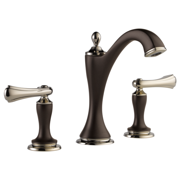 cocoa bronze/polished nickel lavatory faucet