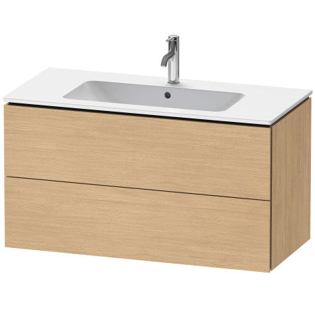 Duravit L-Cube Two Drawer 40" Wall-Mount Vanity Unit