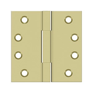Deltana 4"x 4" Solid Brass Square Knuckle Hinges