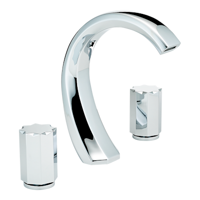 chrome polished faucet