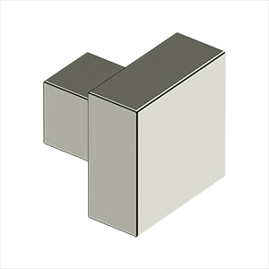 Deltana 1-1/4" X 1-1/4" Solid Brass Modern Square Knob