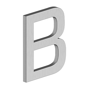 Deltana 4" Letter B, E Series with Risers, Stainless Steel