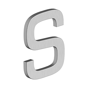 Deltana 4" Letter S, E Series with Risers, Stainless Steel