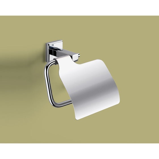 polished chrome toilet roll holder