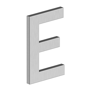 Deltana 4" Letter E, B Series with Risers, Stainless Steel