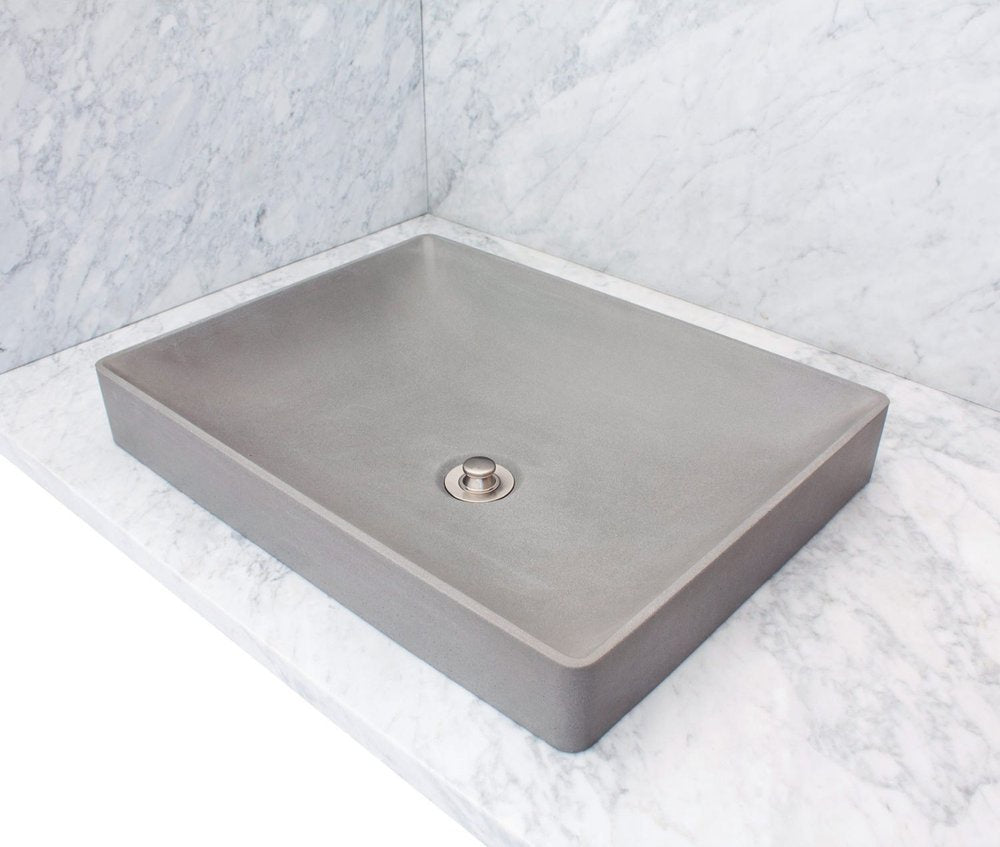 gray concrete sink