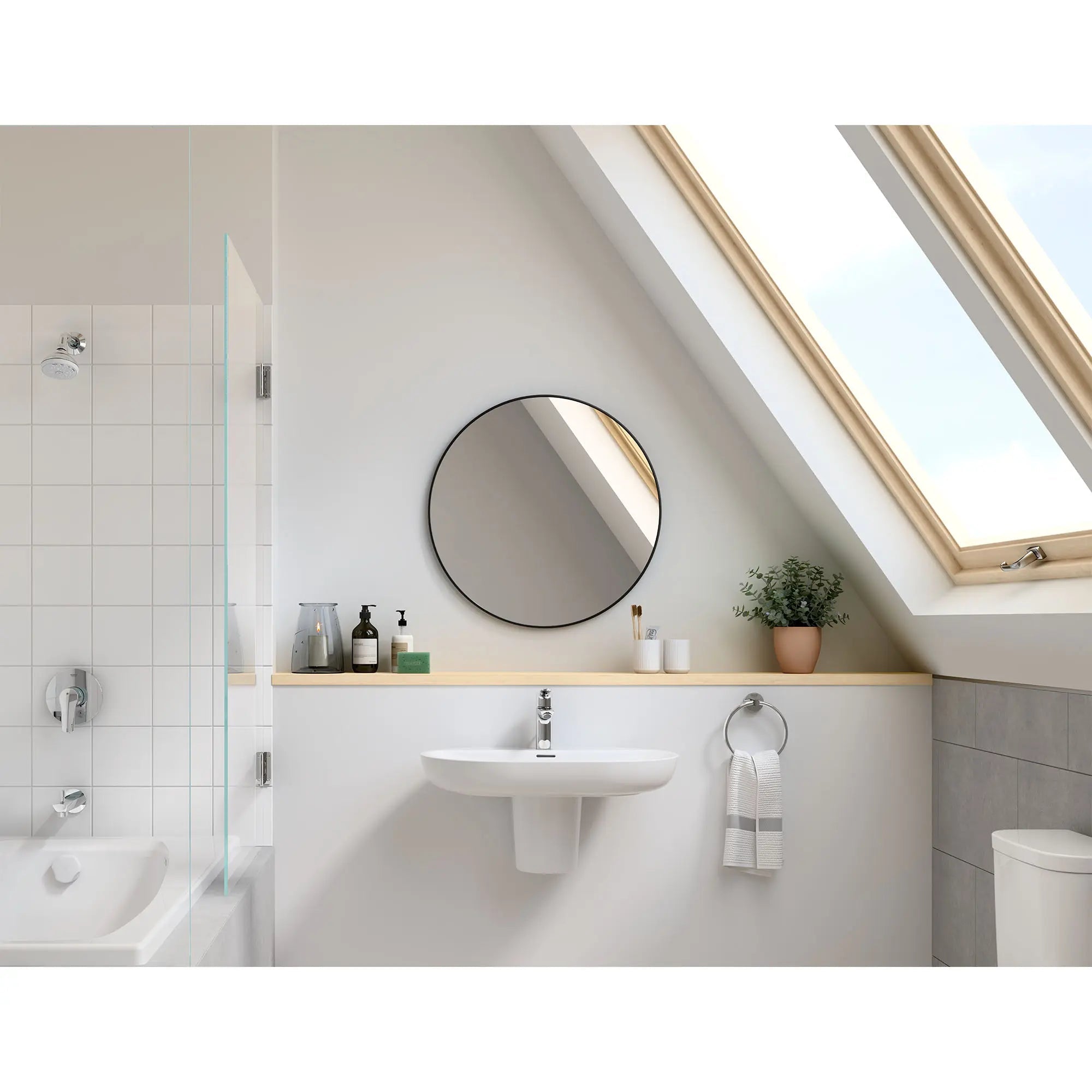 chrome bathroom faucet