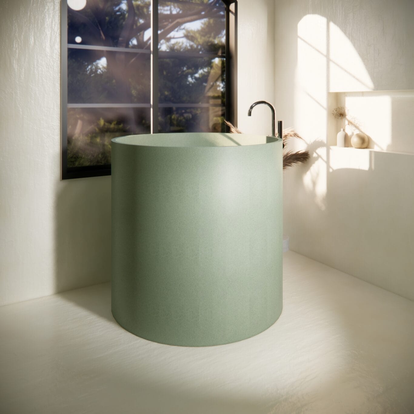 Balux Saka Concrete Freestanding Bathtub