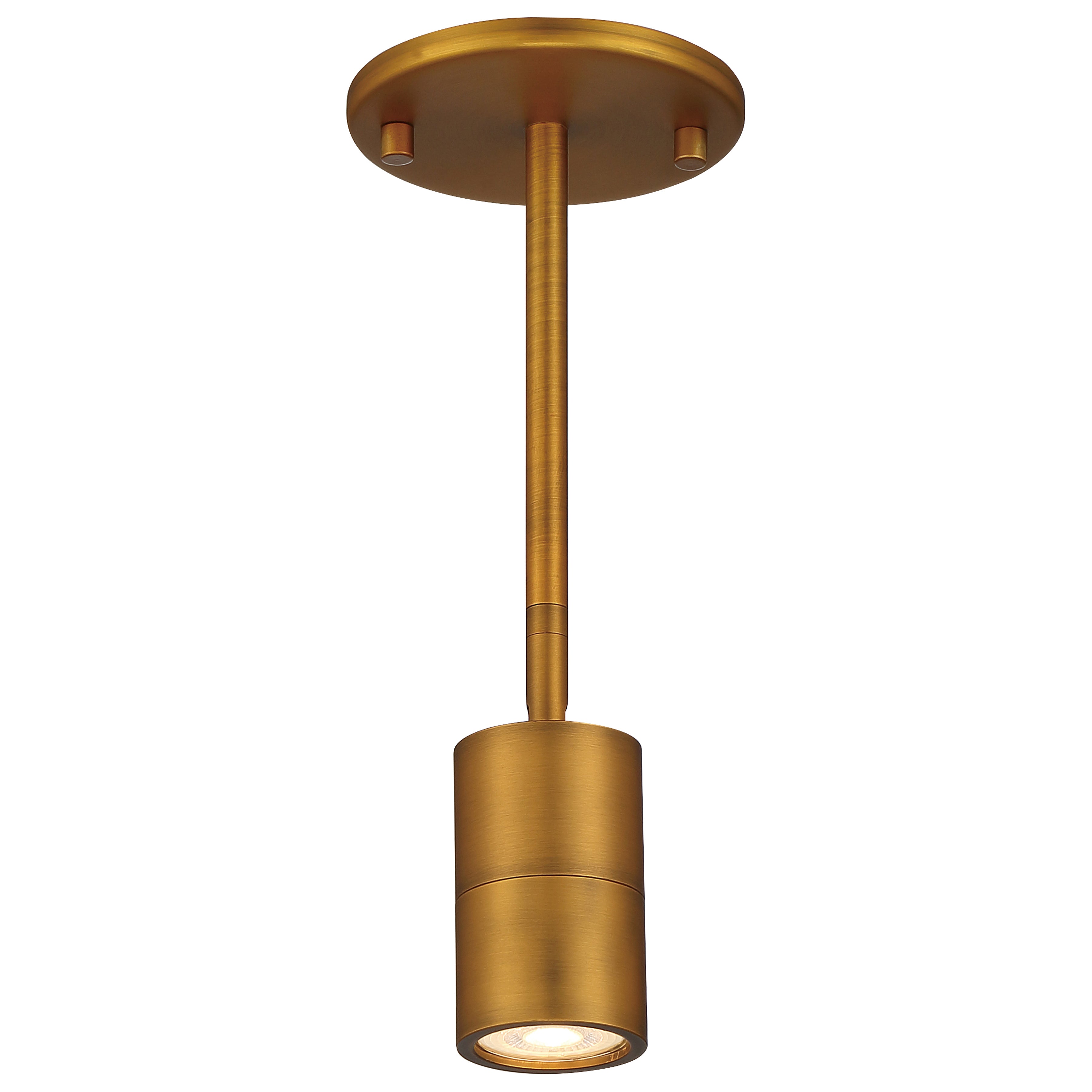 antique brushed brass led wall or ceiling spotlight