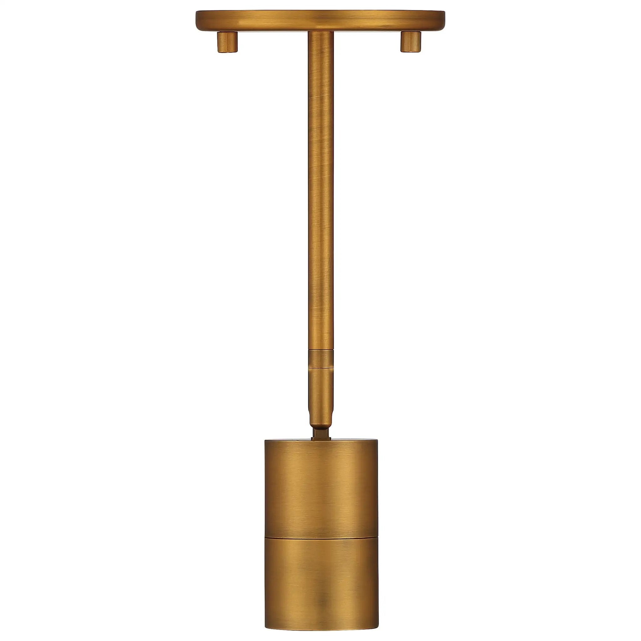 antique brushed brass led wall or ceiling spotlight