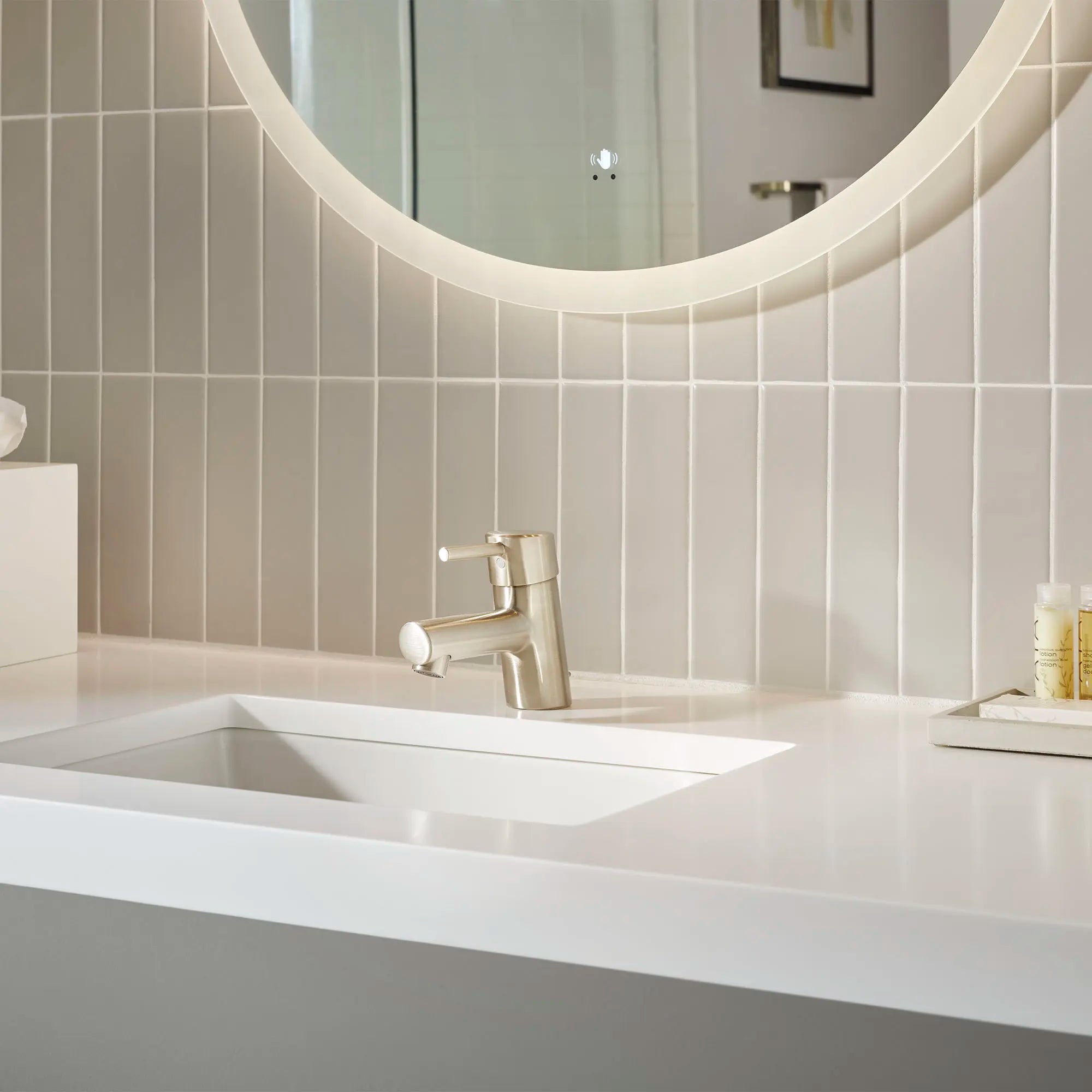 brushed nickel bathroom faucet