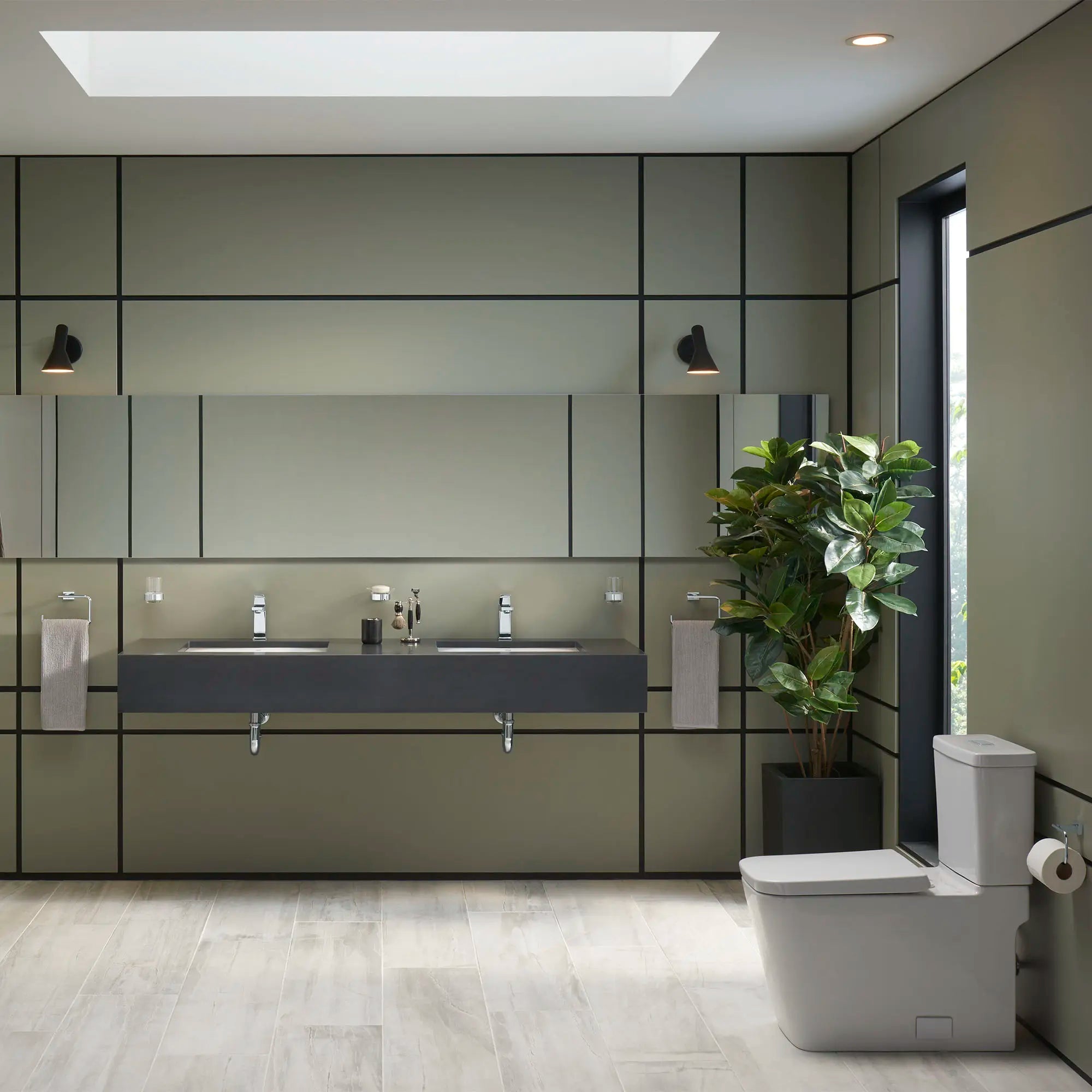 chrome bathroom faucet