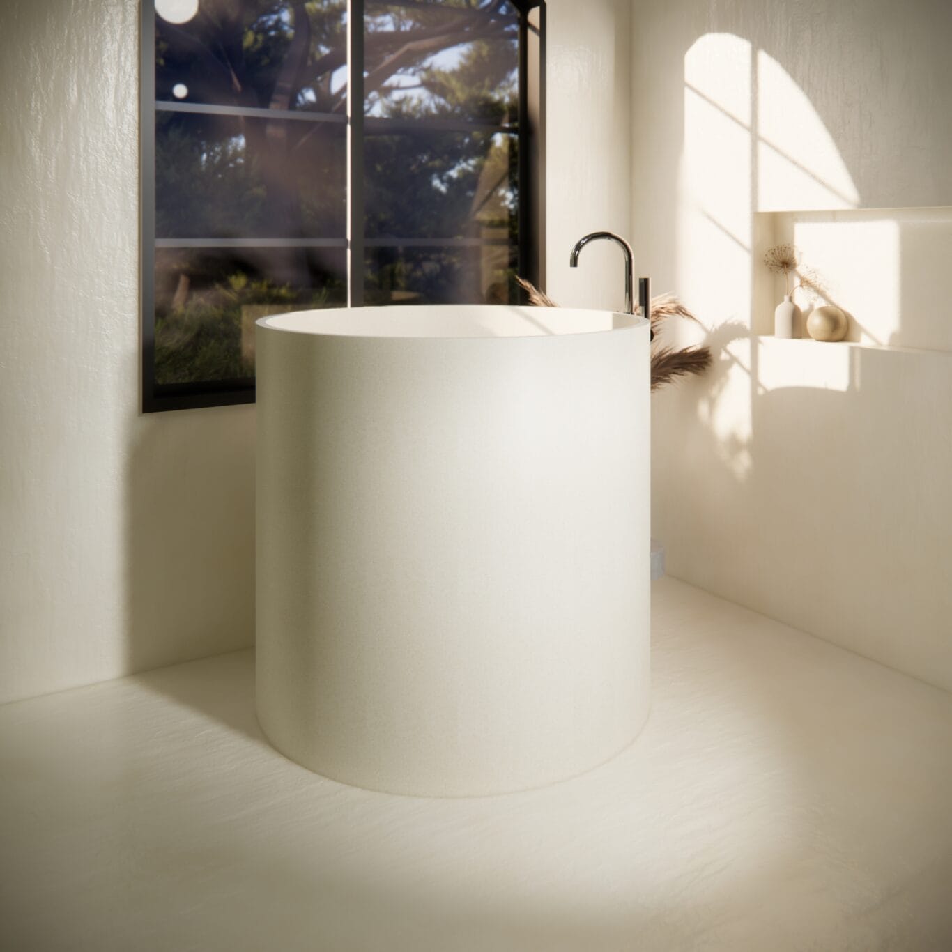 Balux Saka Concrete Freestanding Bathtub