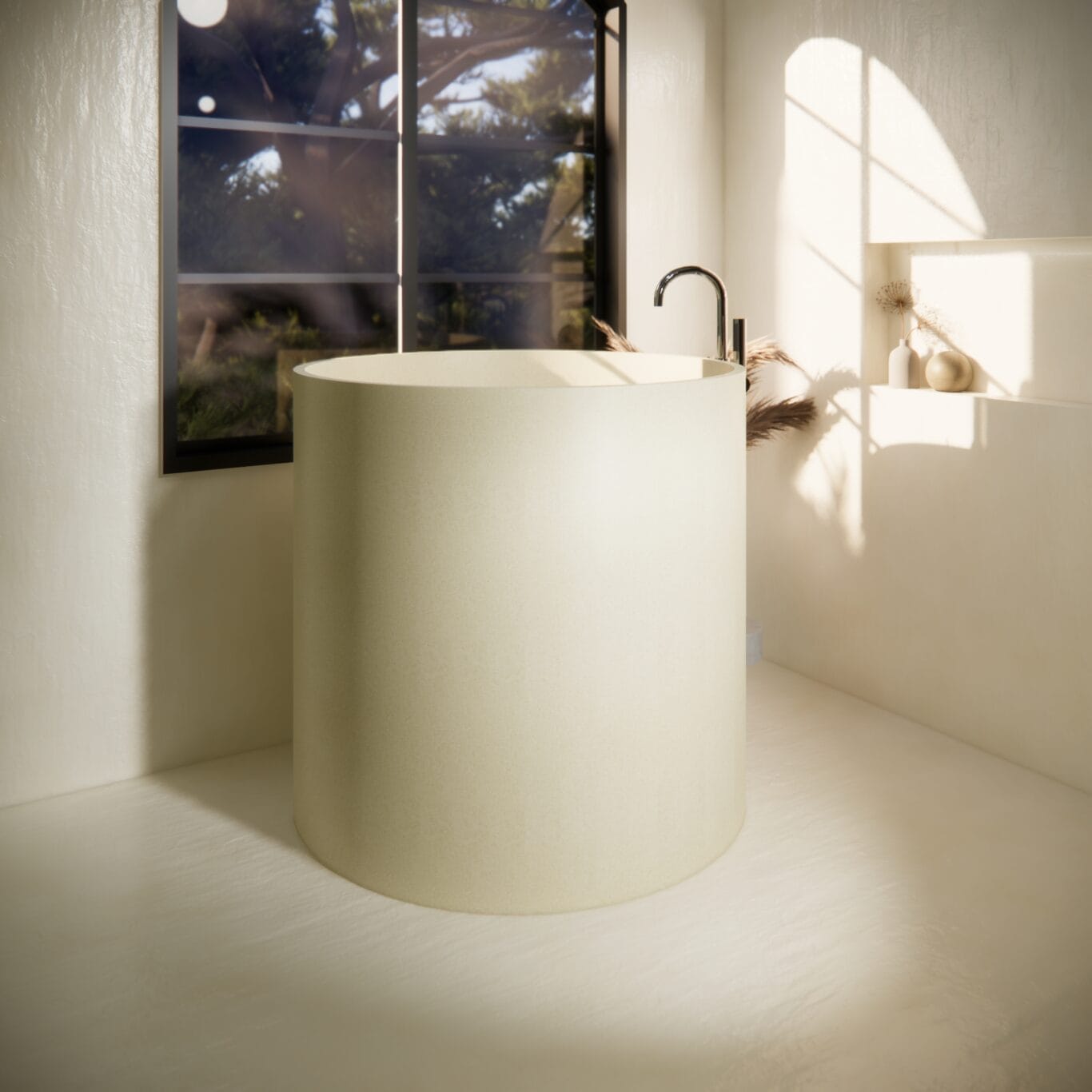 Balux Saka Concrete Freestanding Bathtub
