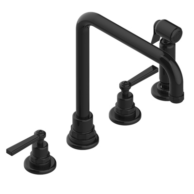 THG Paris Saint-Germain with Lever Handles Three Hole Kitchen Faucet with Side Spray