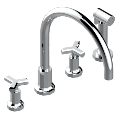 chrome polished faucet